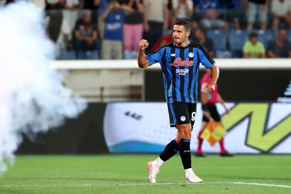 Joueur d'Atalanta célébrant un but Joueur d'Atalanta célébrant un but