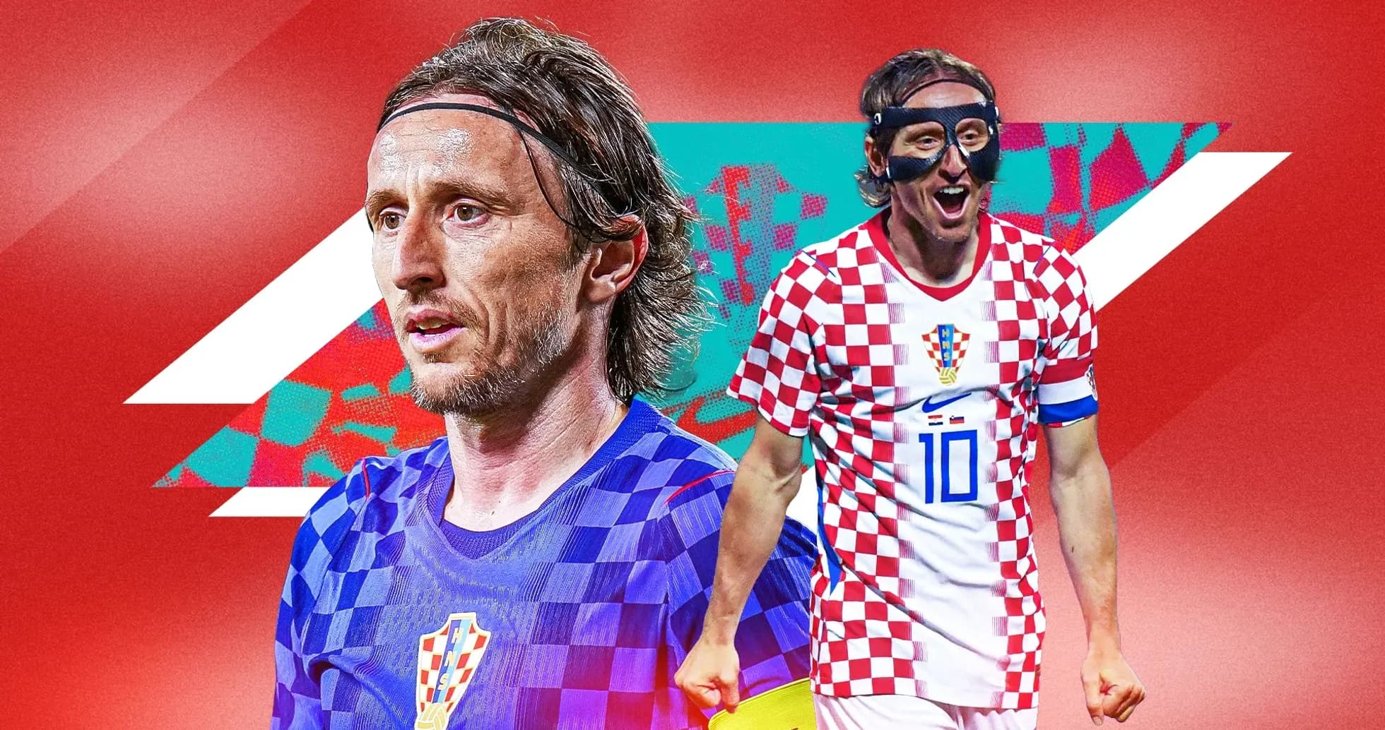 Luka Modrić en action avec le maillot croate Luka Modrić en action avec le maillot croate
