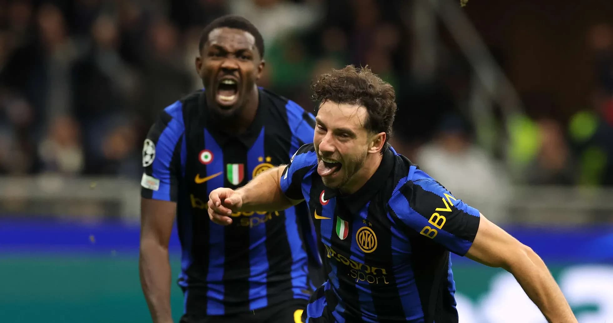 Joueurs d'Inter célébrant un but Joueurs d'Inter célébrant un but