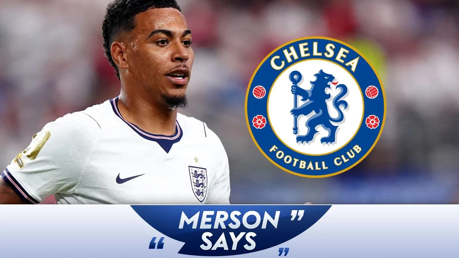 Joueur en maillot de l'Angleterre avec logo de Chelsea Joueur en maillot de l'Angleterre avec logo de Chelsea