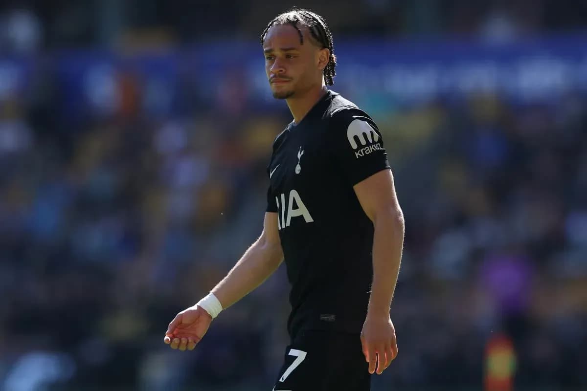 Joueur de Tottenham marchant sur le terrain Joueur de Tottenham marchant sur le terrain
