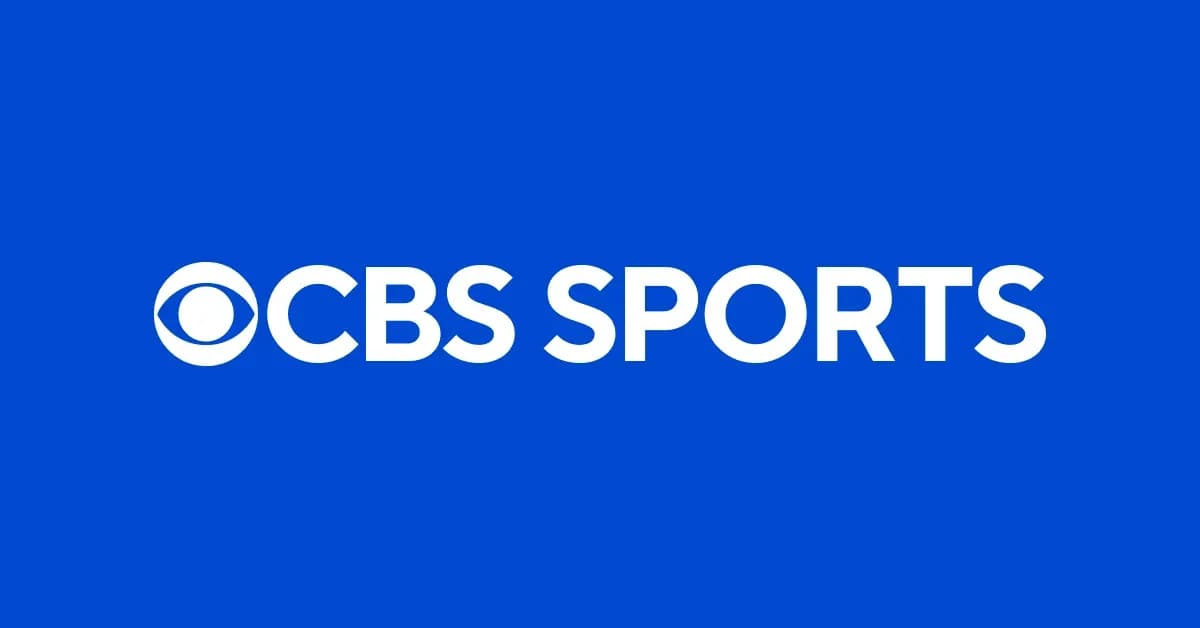 Logo de CBS Sports sur fond bleu Logo de CBS Sports sur fond bleu