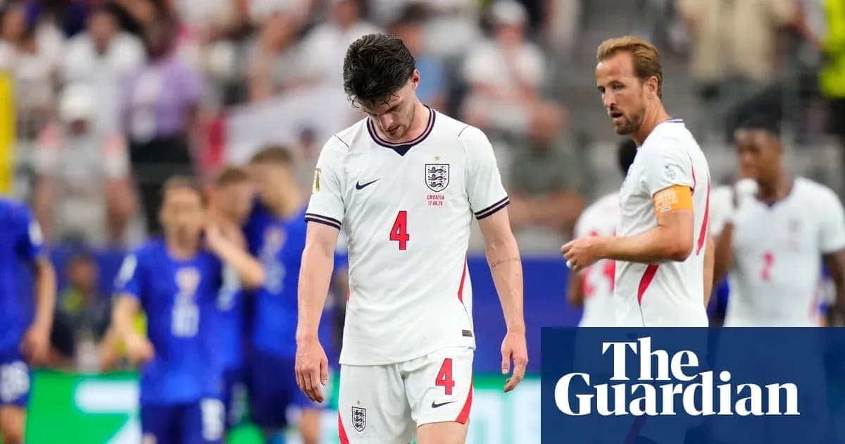 Joueurs anglais déçus après un match de football Joueurs anglais déçus après un match de football
