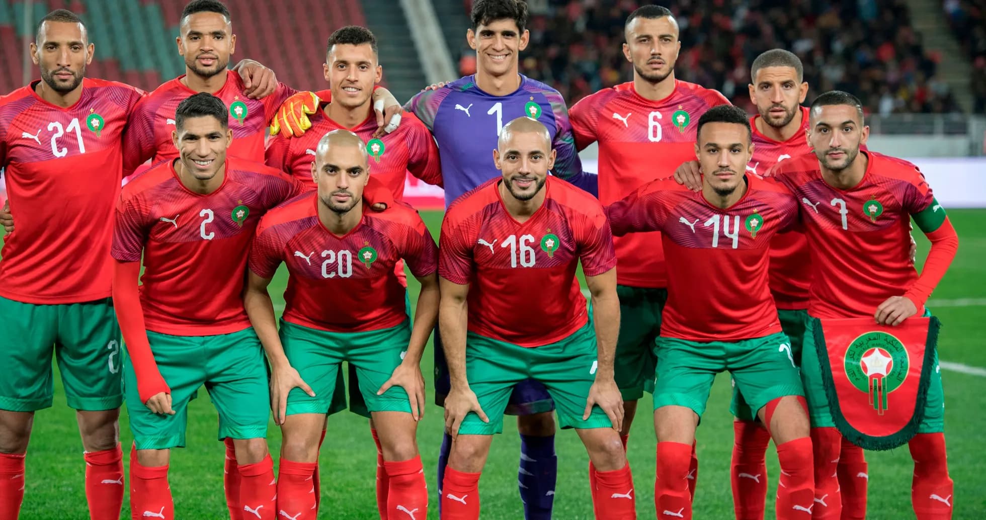 Équipe du Maroc posant avant un match de football Équipe du Maroc posant avant un match de football