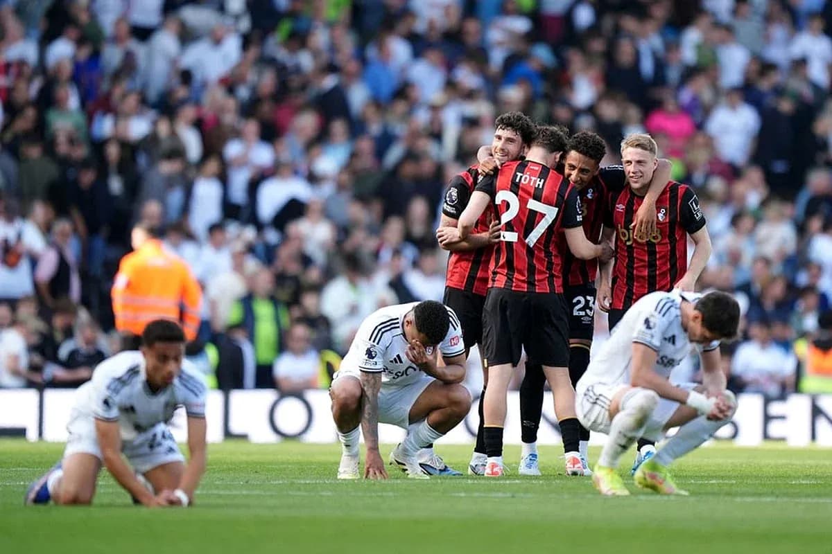 Célébration des joueurs de Bournemouth après la victoire Célébration des joueurs de Bournemouth après la victoire
