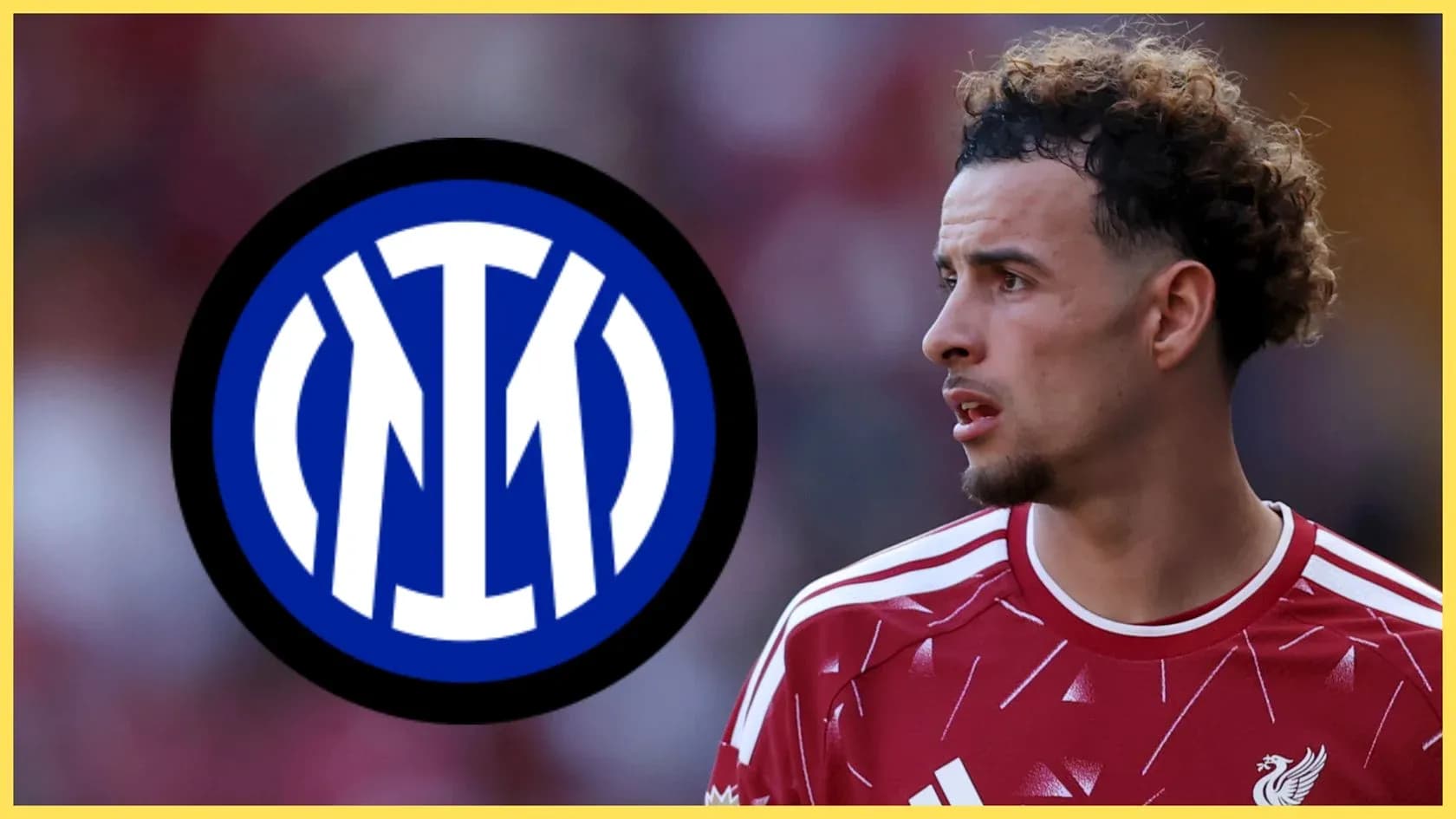 Joueur de Liverpool avec logo de l'Inter Milan Joueur de Liverpool avec logo de l'Inter Milan