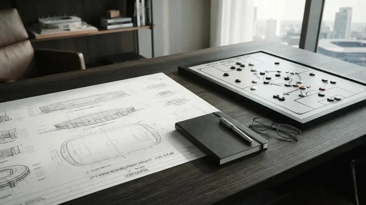Plans et tableau de stratégie de football sur table Plans et tableau de stratégie de football sur table