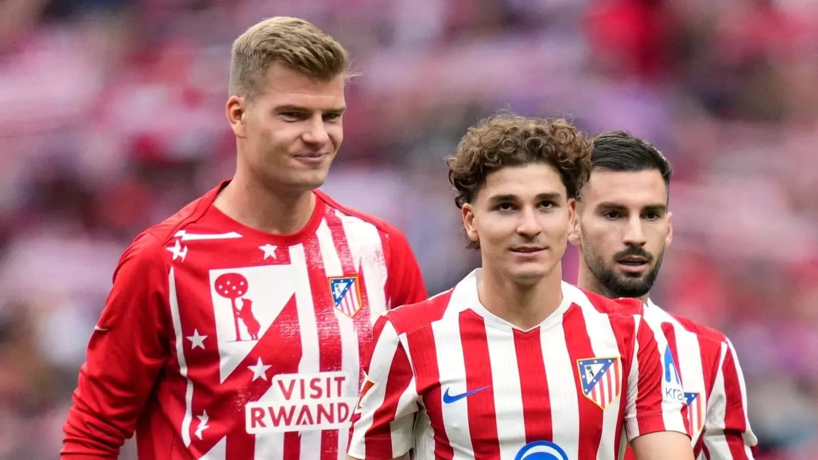 Joueurs de l'Atlético de Madrid sur le terrain Joueurs de l'Atlético de Madrid sur le terrain