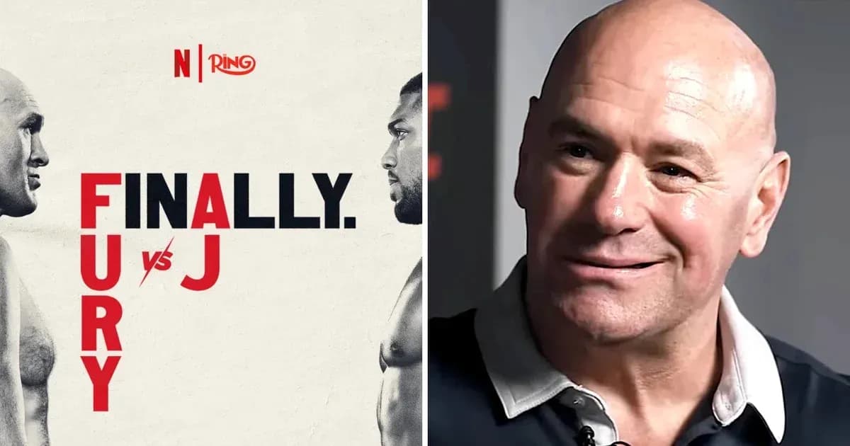 Affiche de boxe Fury contre AJ avec Dana White Affiche de boxe Fury contre AJ avec Dana White
