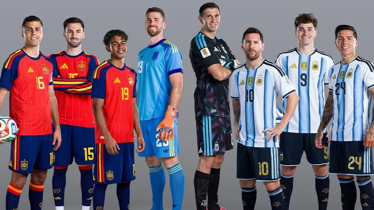 Joueurs de l'Espagne et de l'Argentine Joueurs de l'Espagne et de l'Argentine