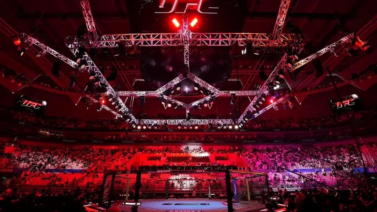 Vue de l'Octogone pendant un événement UFC Vue de l'Octogone pendant un événement UFC