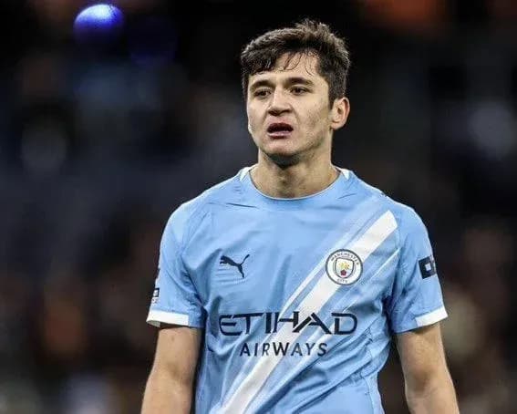 Joueur de Manchester City sur le terrain Joueur de Manchester City sur le terrain