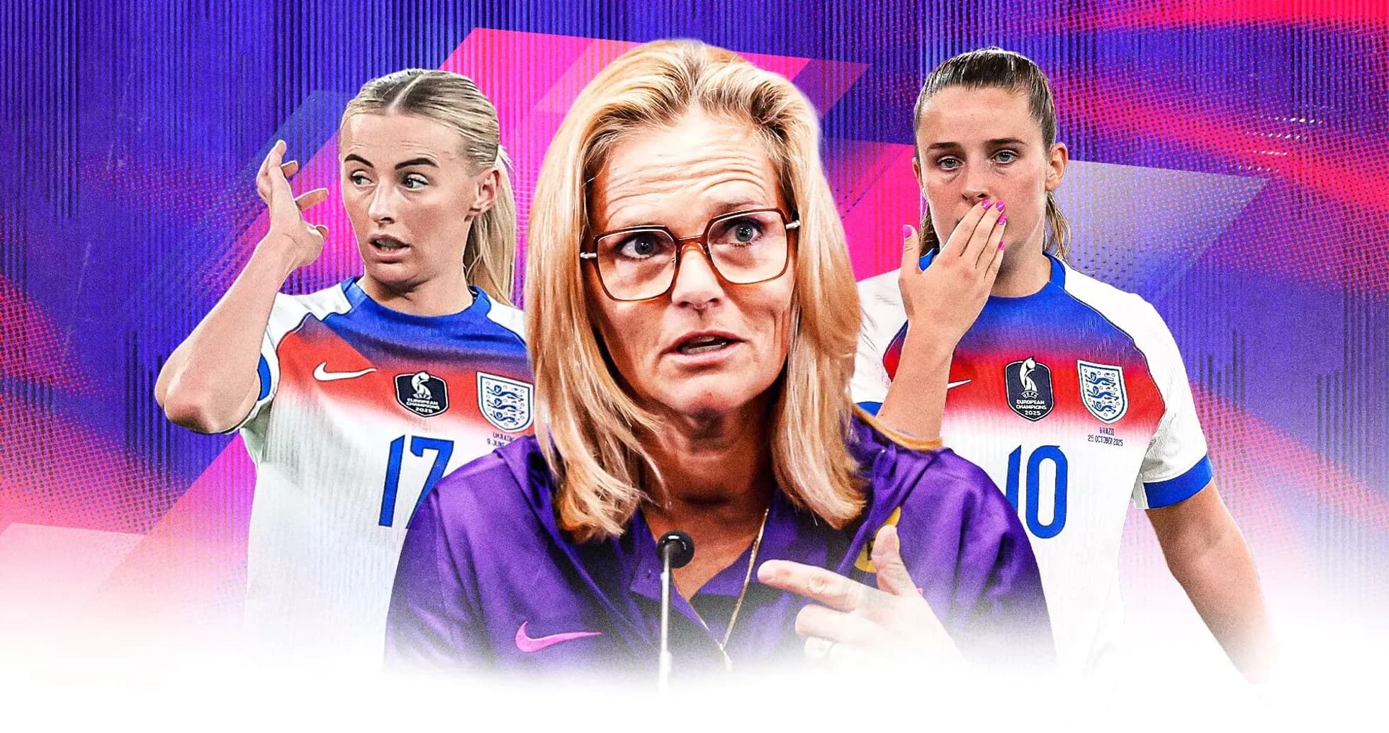 Entraîneuse discutant avec deux joueuses de l'équipe Entraîneuse discutant avec deux joueuses de l'équipe