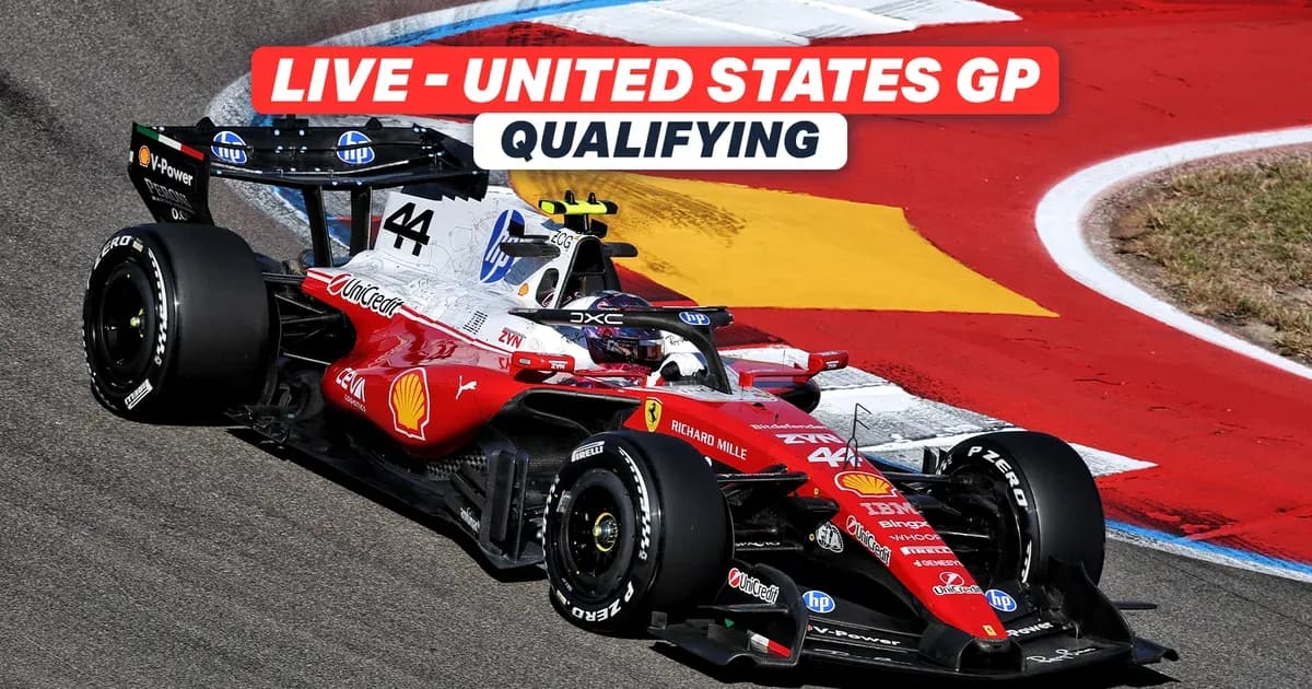 Voiture de course Ferrari lors des qualifications GP États-Unis Voiture de course Ferrari lors des qualifications GP États-Unis
