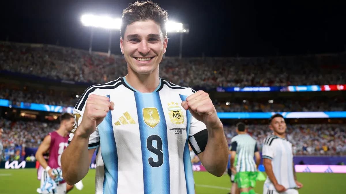 Joueur argentin célébrant après un match Joueur argentin célébrant après un match