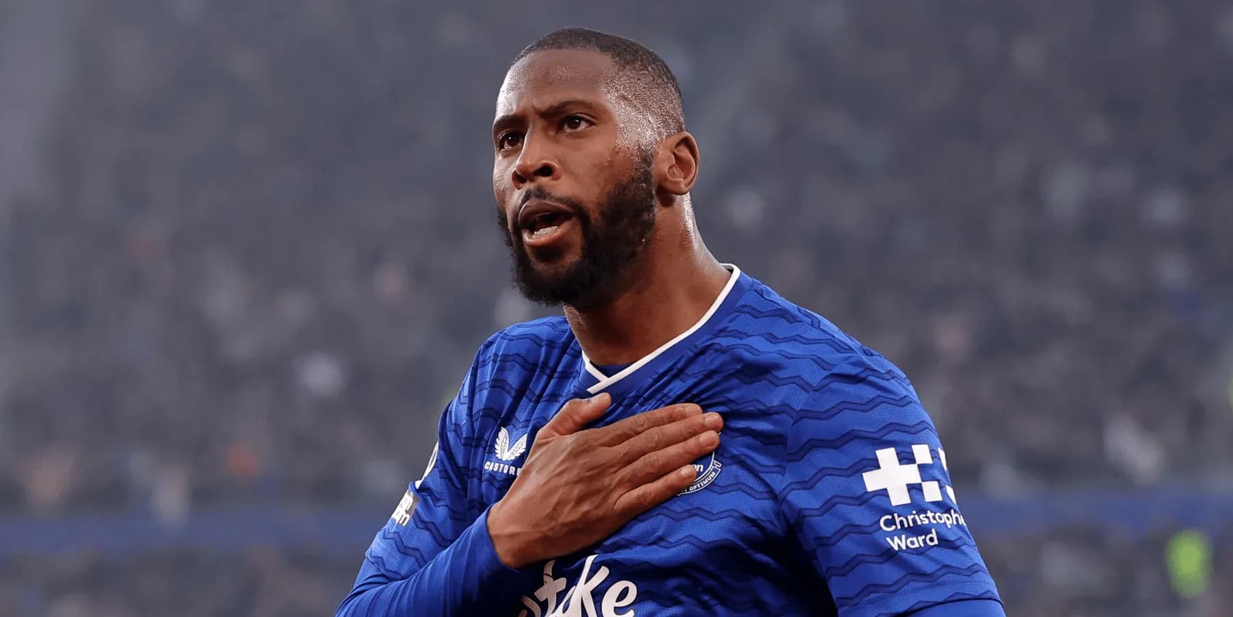 Joueur d'Everton célébrant un but Joueur d'Everton célébrant un but