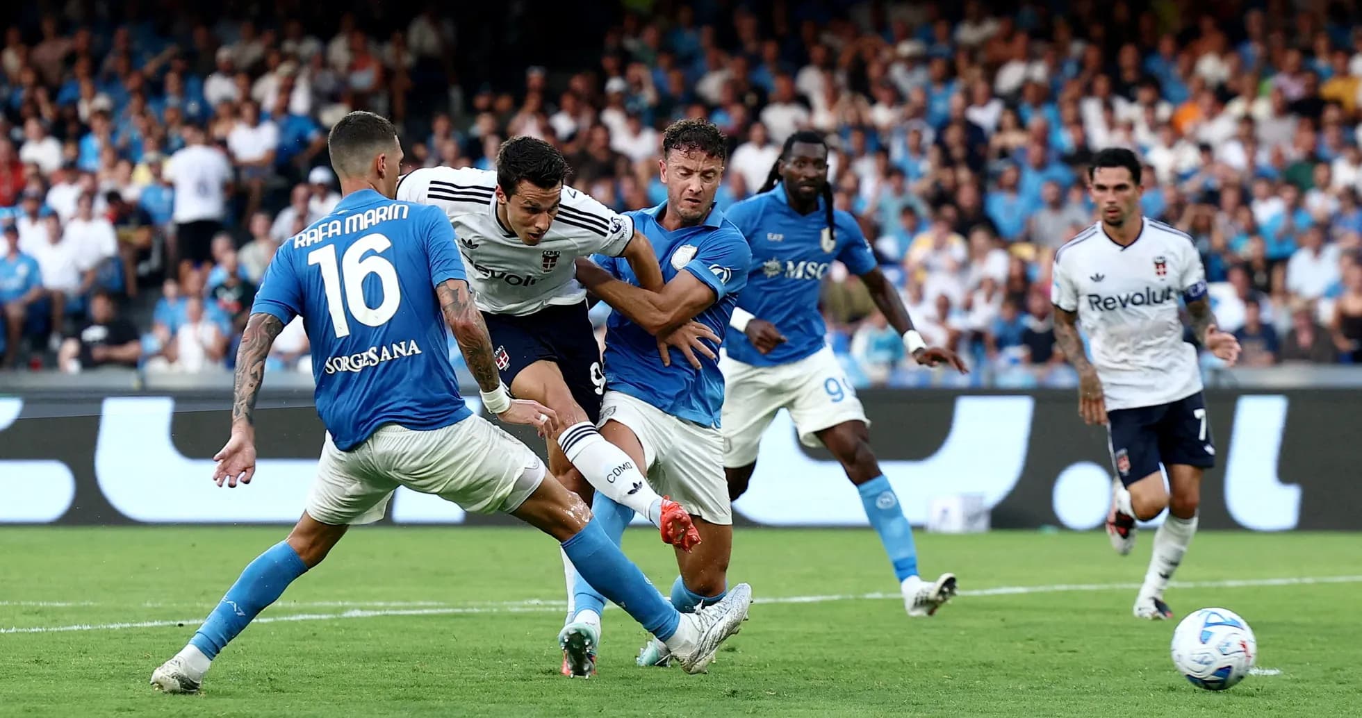 Action de match entre Inter et Napoli Action de match entre Inter et Napoli