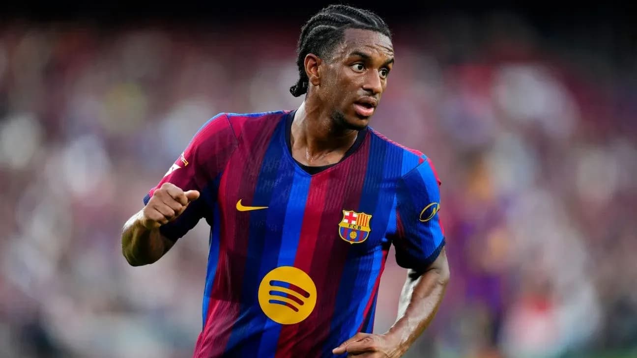 Joueur de Barcelone en action sur le terrain Joueur de Barcelone en action sur le terrain