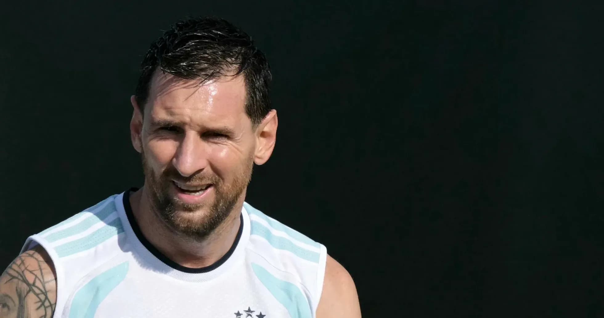 Joueur s'entraînant avec le maillot de l'Argentine Joueur s'entraînant avec le maillot de l'Argentine