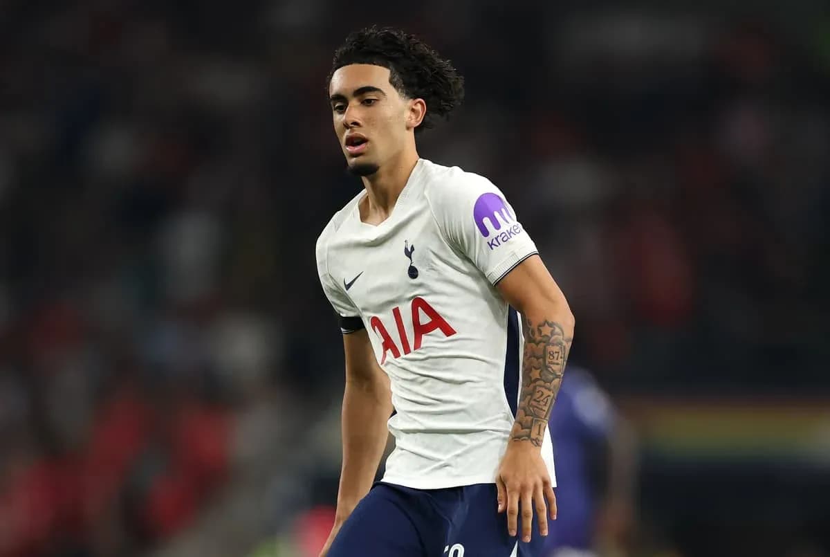 Joueur de Tottenham en action sur le terrain Joueur de Tottenham en action sur le terrain