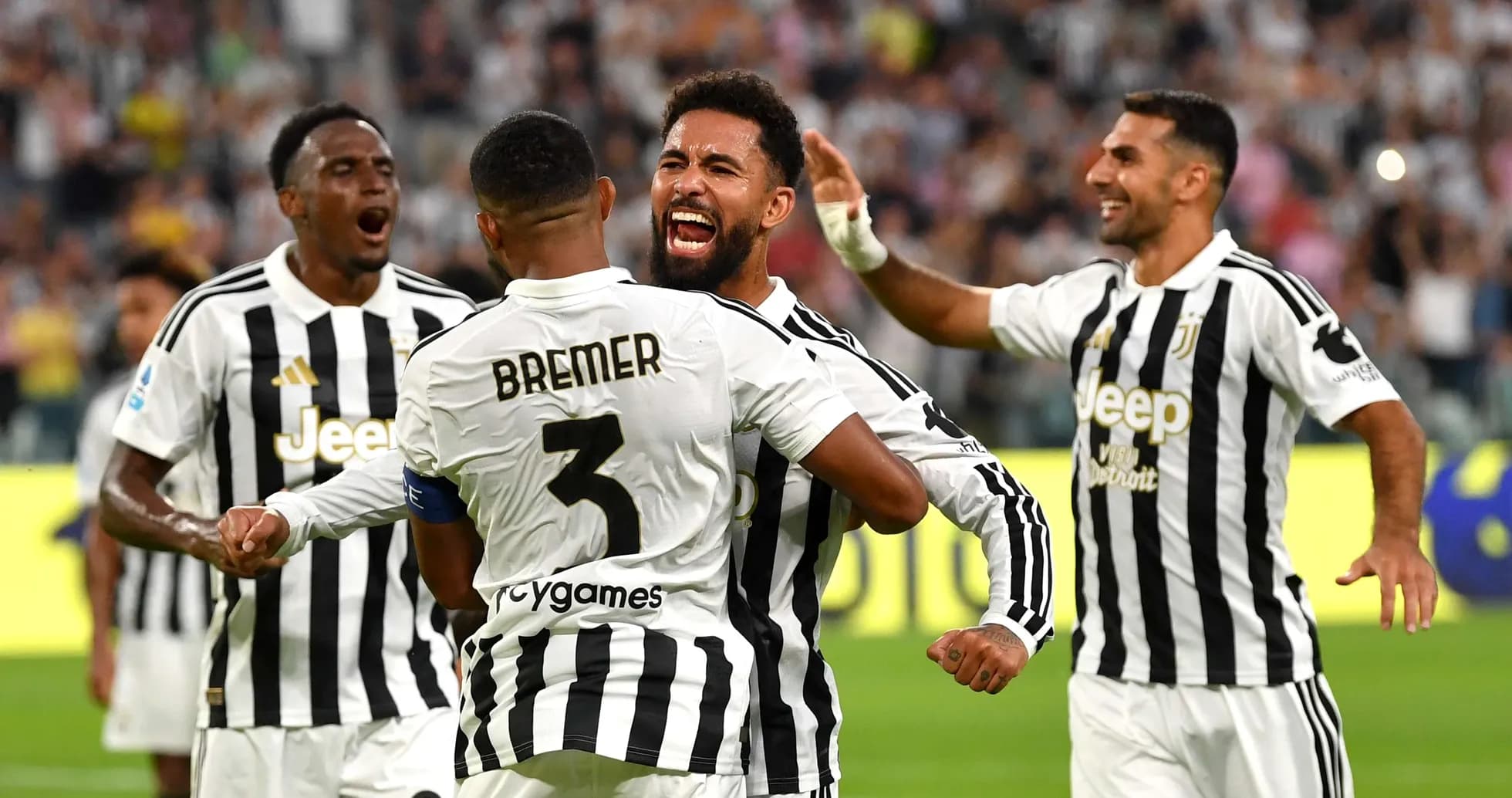 Joueurs de la Juventus célébrant un but Joueurs de la Juventus célébrant un but