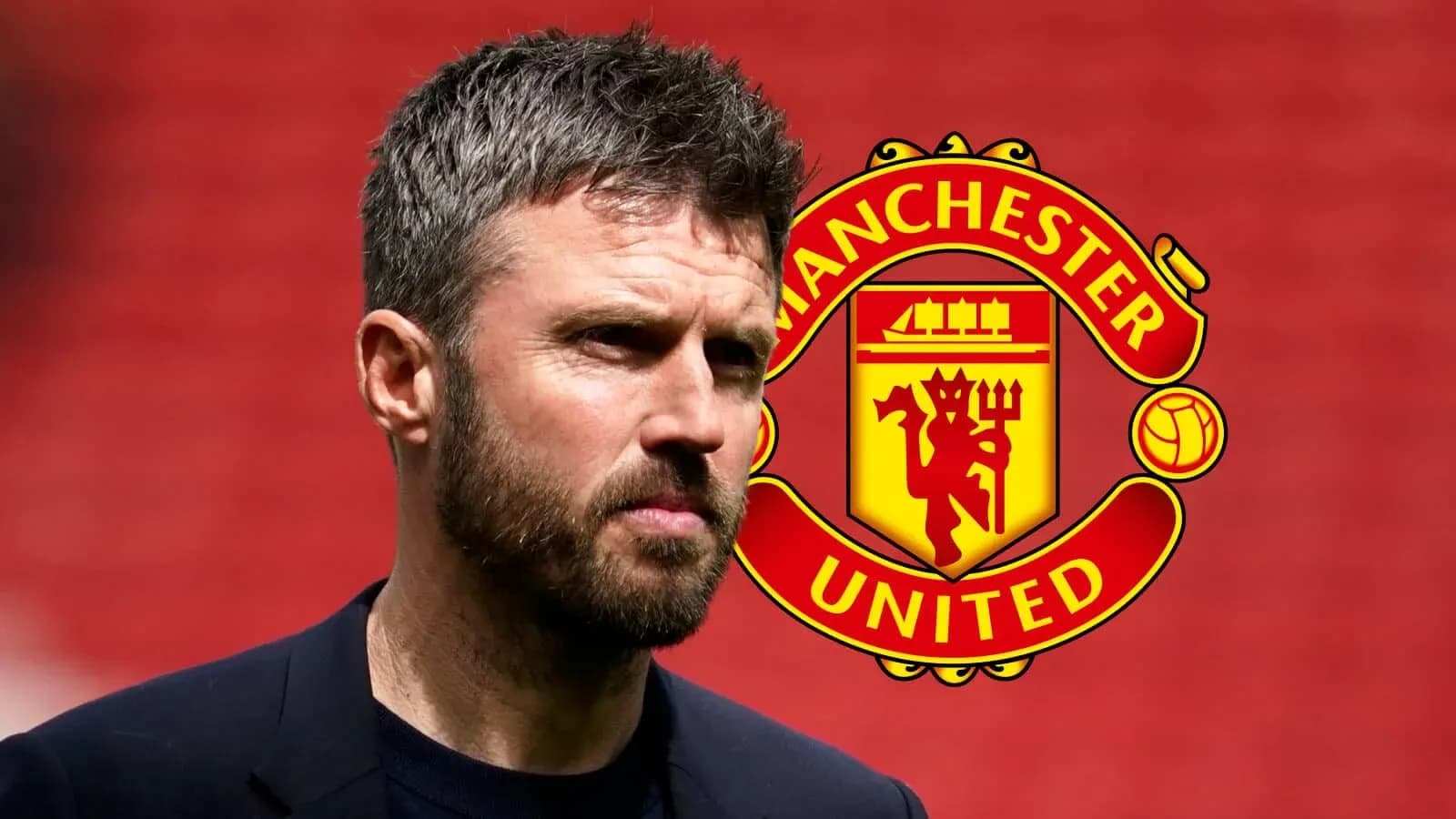 Entraîneur de Manchester United avec logo en arrière-plan Entraîneur de Manchester United avec logo en arrière-plan