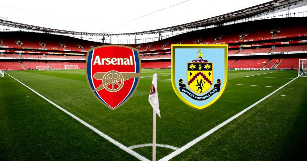 Logos d'Arsenal et de Burnley au stade vide Logos d'Arsenal et de Burnley au stade vide