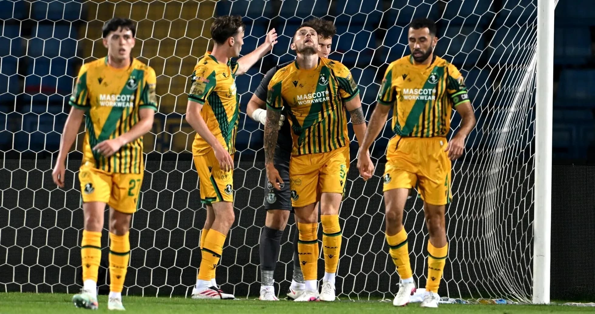 Joueurs des Shamrock Rovers célébrant un but Joueurs des Shamrock Rovers célébrant un but