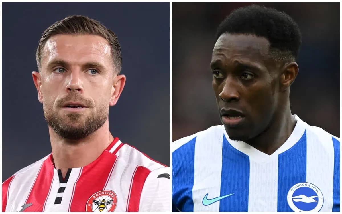 Joueurs de Brentford et Brighton en gros plan Joueurs de Brentford et Brighton en gros plan