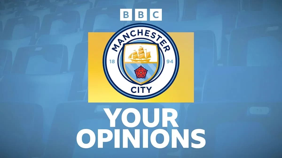 Logo de Manchester City avec texte BBC et opinions Logo de Manchester City avec texte BBC et opinions