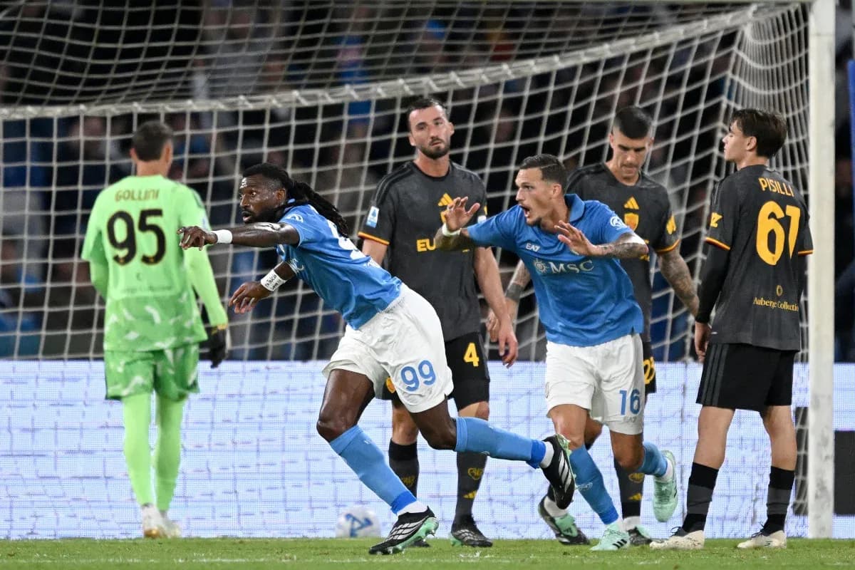 Joueurs de Naples célébrant un but Joueurs de Naples célébrant un but