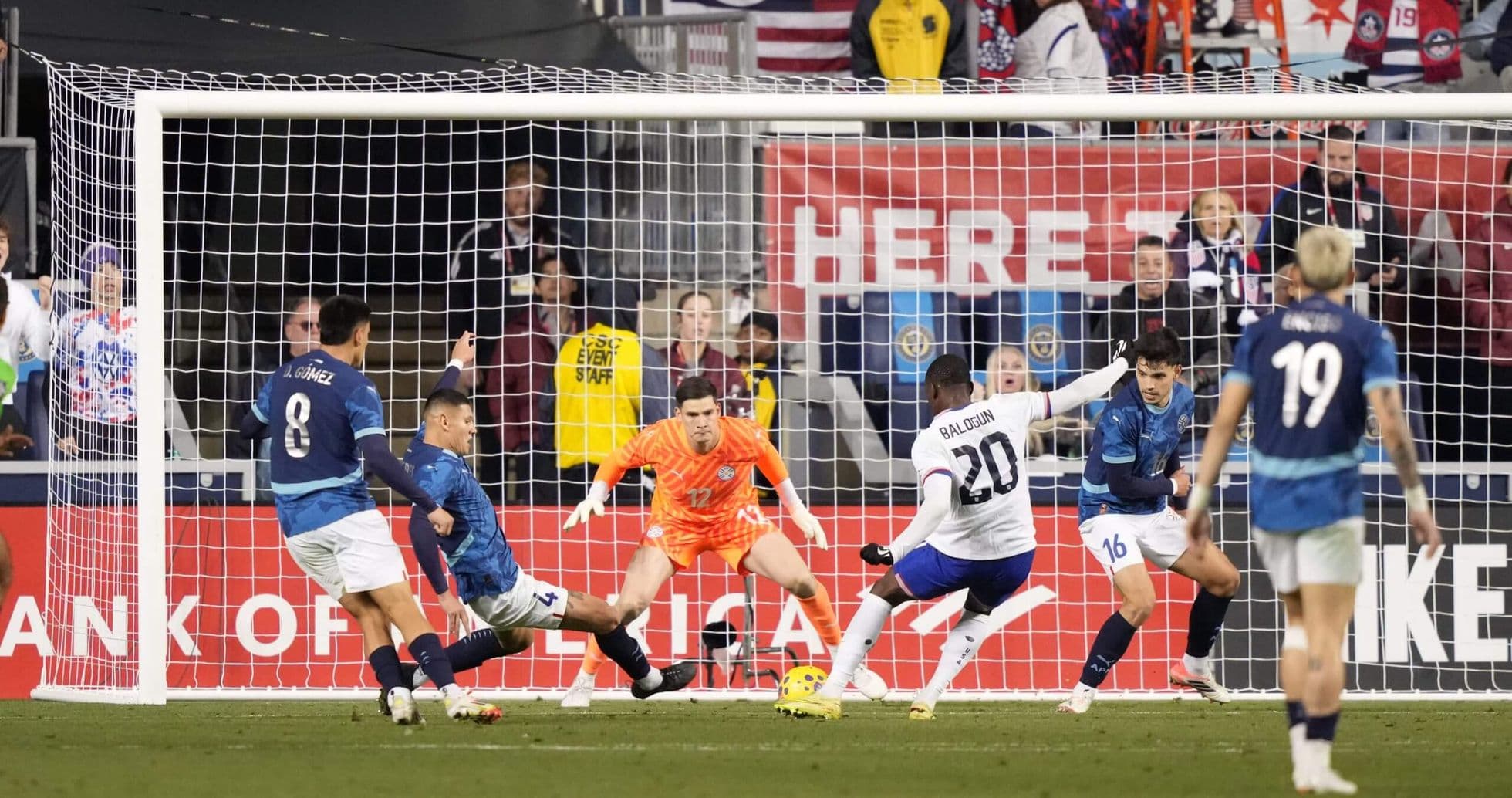 Action de jeu entre les États-Unis et le Paraguay Action de jeu entre les États-Unis et le Paraguay