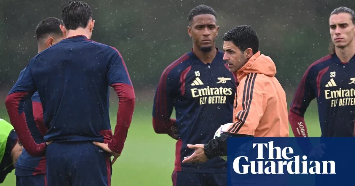 Entraînement d'Arsenal avec l'entraîneur Mikel Arteta Entraînement d'Arsenal avec l'entraîneur Mikel Arteta