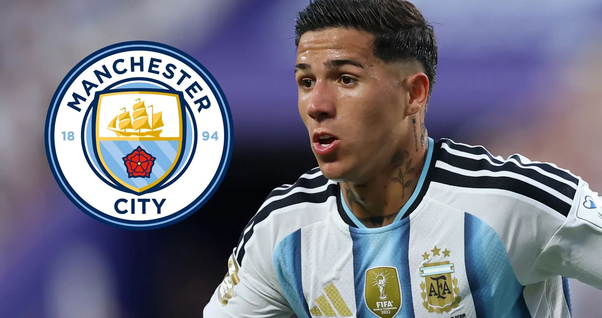 Joueur argentin en maillot de Manchester City Joueur argentin en maillot de Manchester City