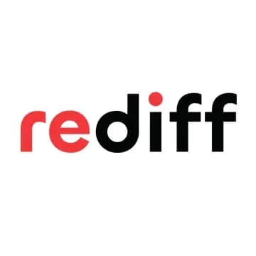 Logo de Rediff avec texte en noir et rouge Logo de Rediff avec texte en noir et rouge