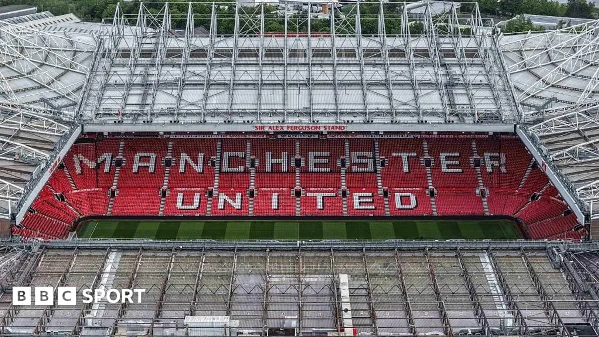 Vue aérienne du stade de Manchester United Vue aérienne du stade de Manchester United
