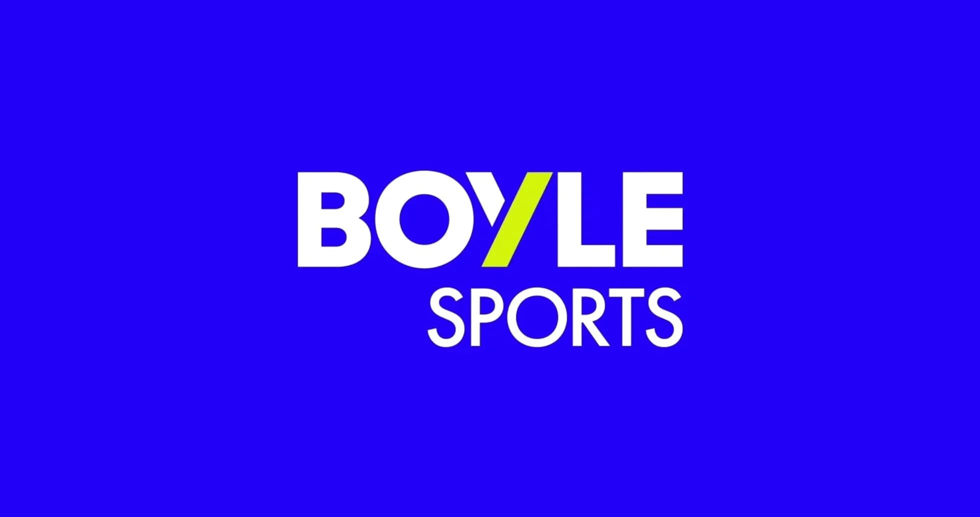 Logo de Boyle Sports sur fond bleu Logo de Boyle Sports sur fond bleu