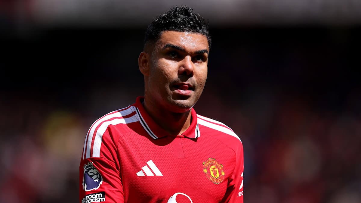 Joueur de Manchester United sur le terrain Joueur de Manchester United sur le terrain
