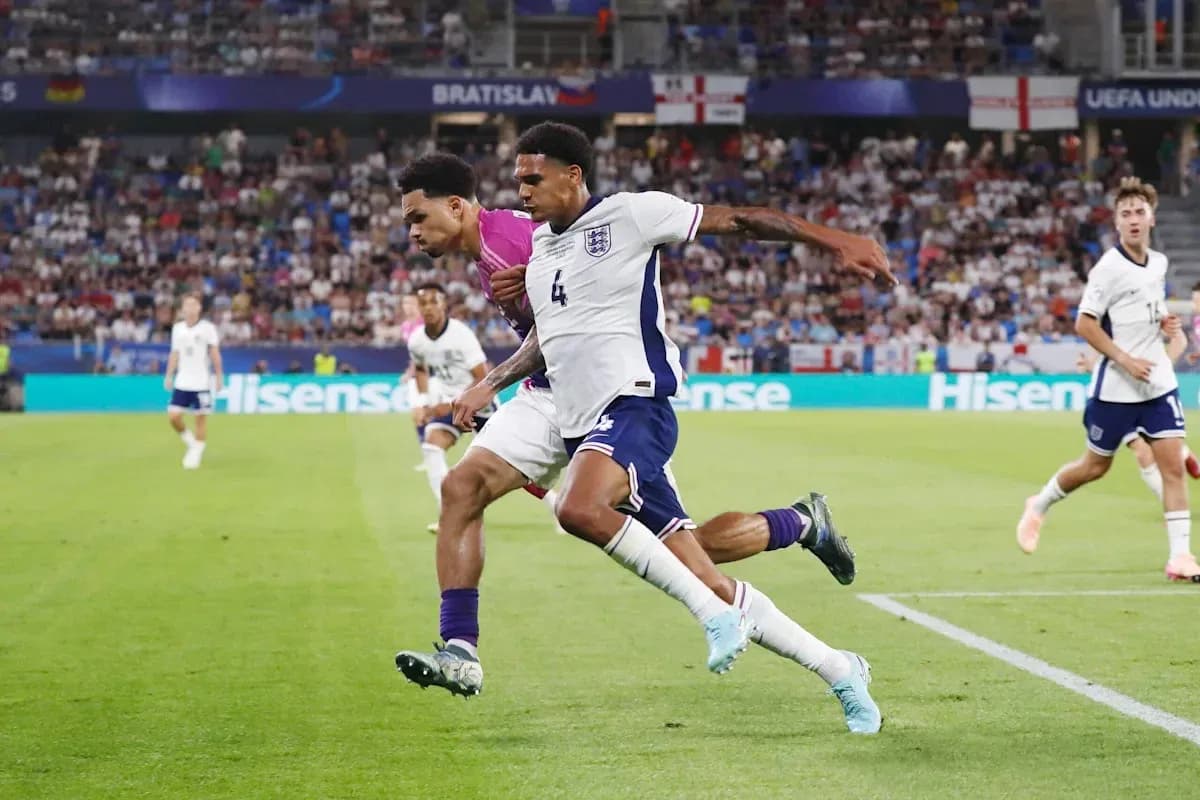 Joueurs anglais en action lors d'un match Joueurs anglais en action lors d'un match