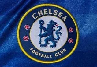 Logo de Chelsea Football Club sur fond bleu Logo de Chelsea Football Club sur fond bleu