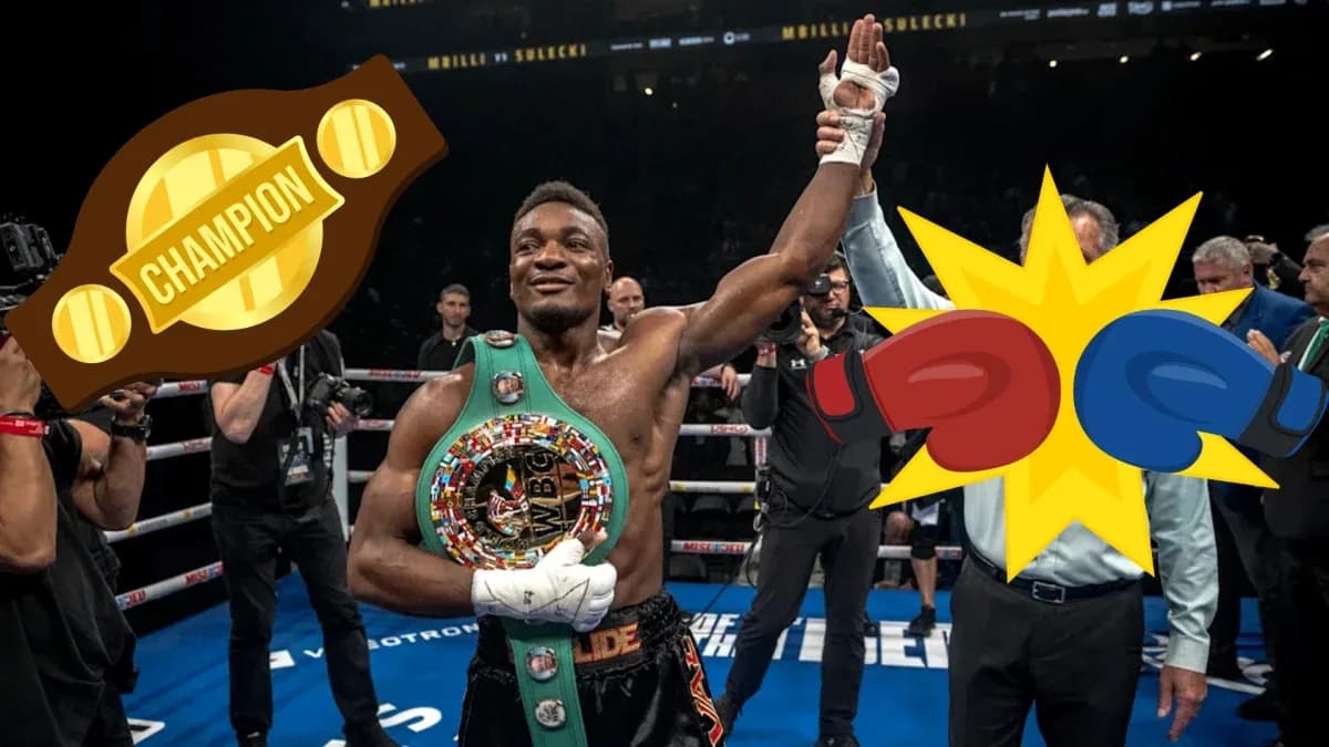 Boxeur célébrant avec ceinture de champion après victoire Boxeur célébrant avec ceinture de champion après victoire