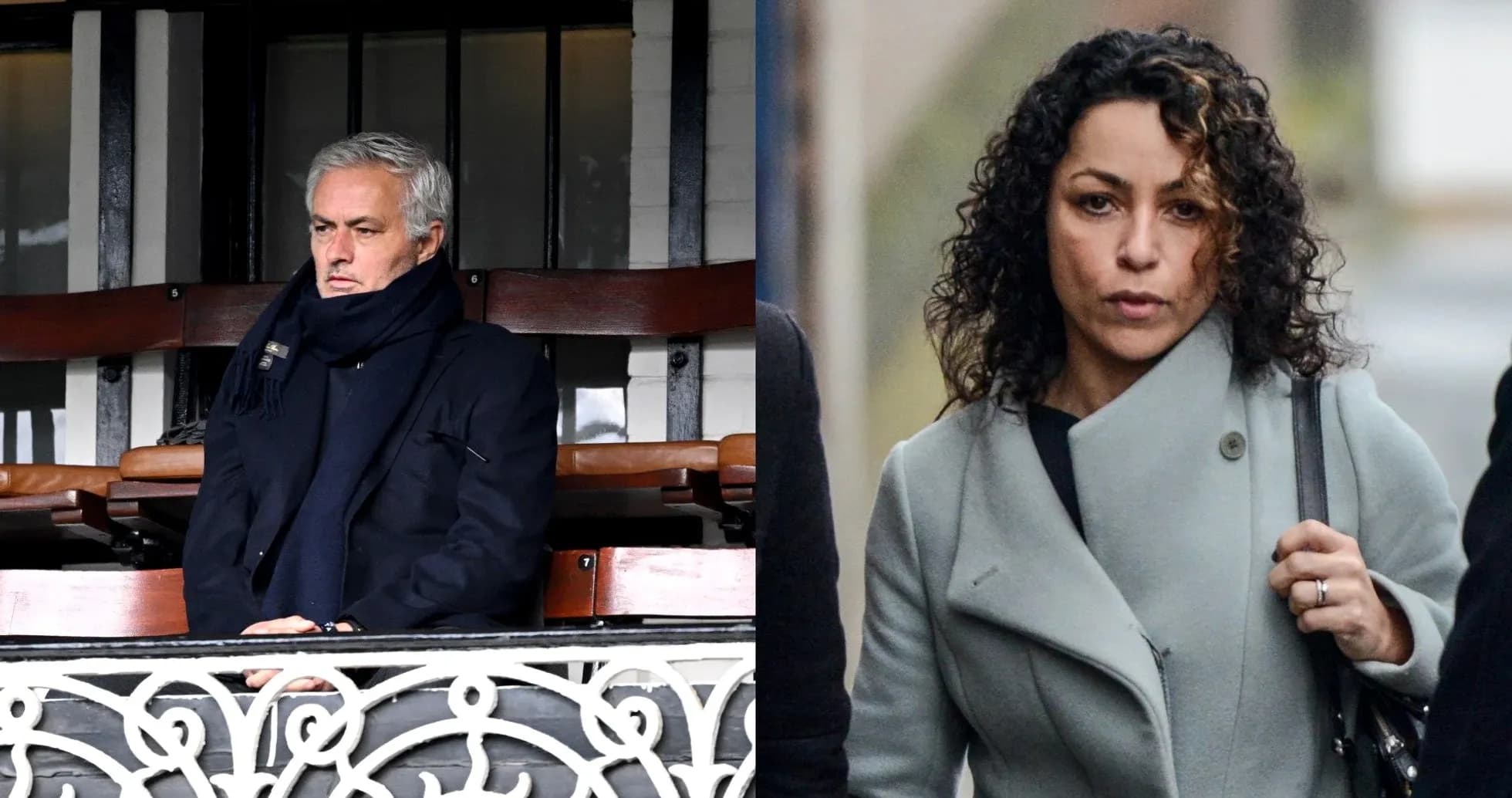 Jose Mourinho et une femme marchant dans la rue Jose Mourinho et une femme marchant dans la rue