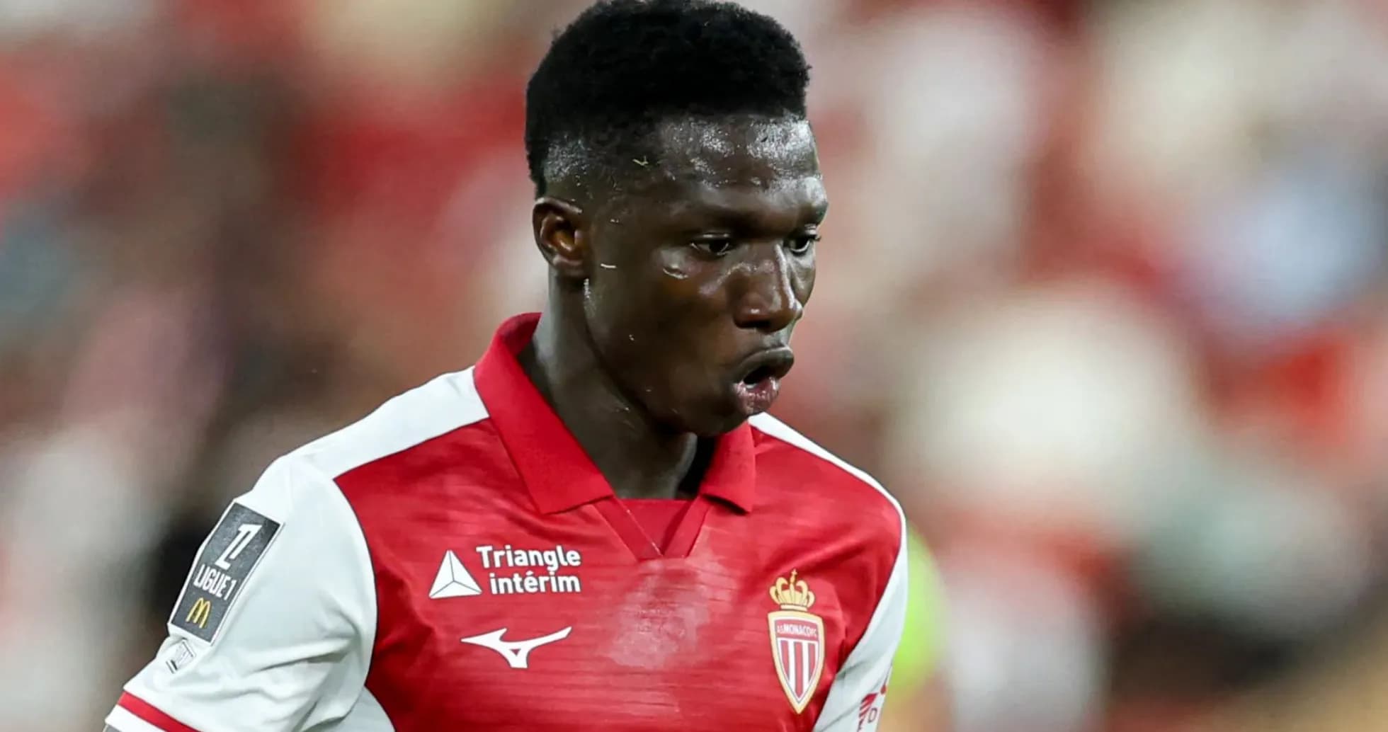 Joueur de l'AS Monaco sur le terrain pendant un match Joueur de l'AS Monaco sur le terrain pendant un match