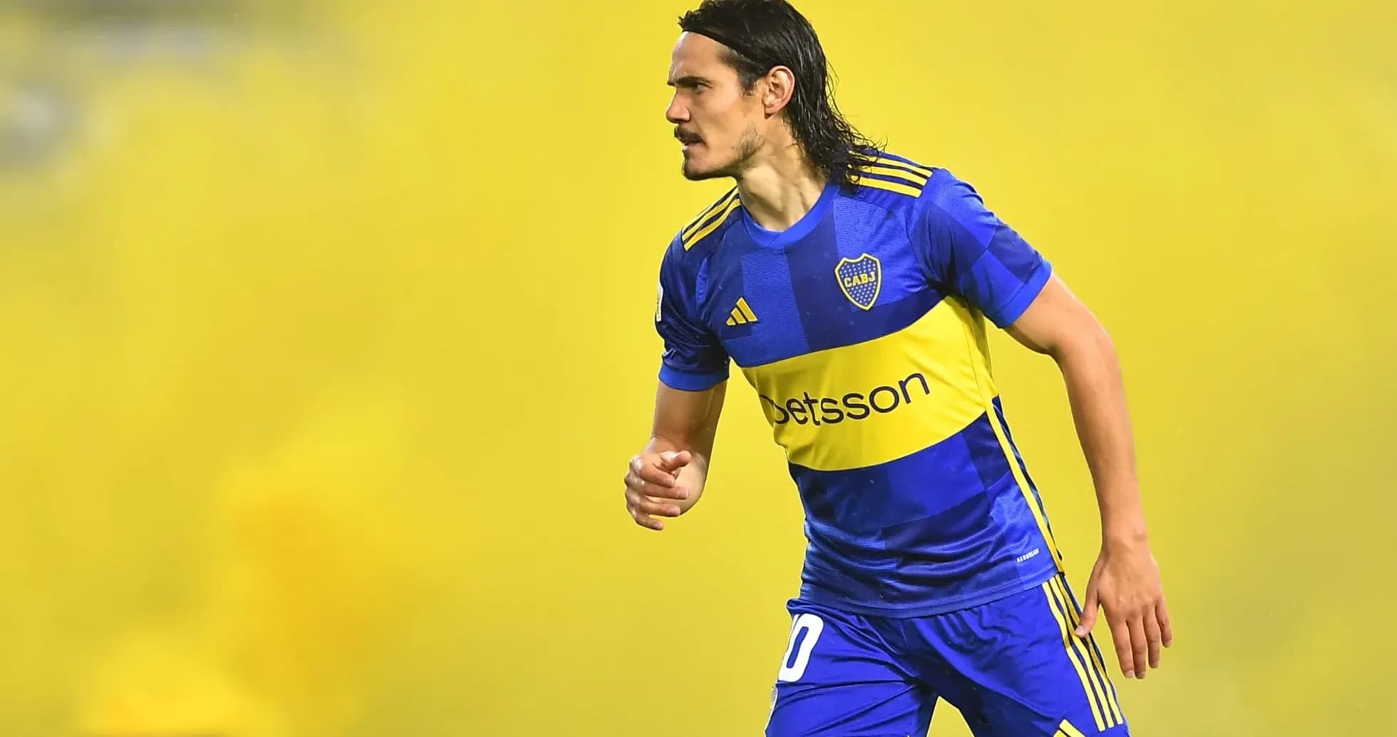 Joueur de Boca Juniors sur le terrain Joueur de Boca Juniors sur le terrain