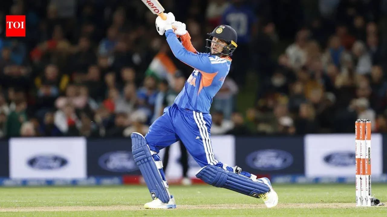 Batsman hitting the ball during a cricket match Batsman hitting the ball during a cricket match