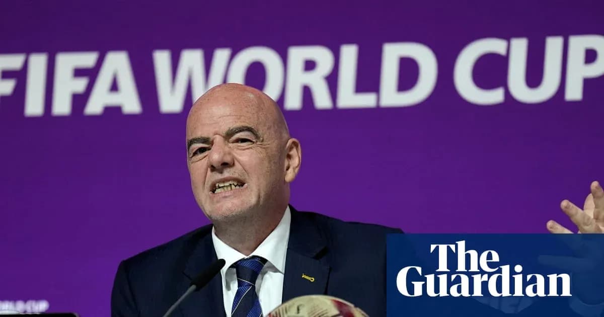 Gianni Infantino speaking at FIFA World Cup press conference Gianni Infantino speaking at FIFA World Cup press conference