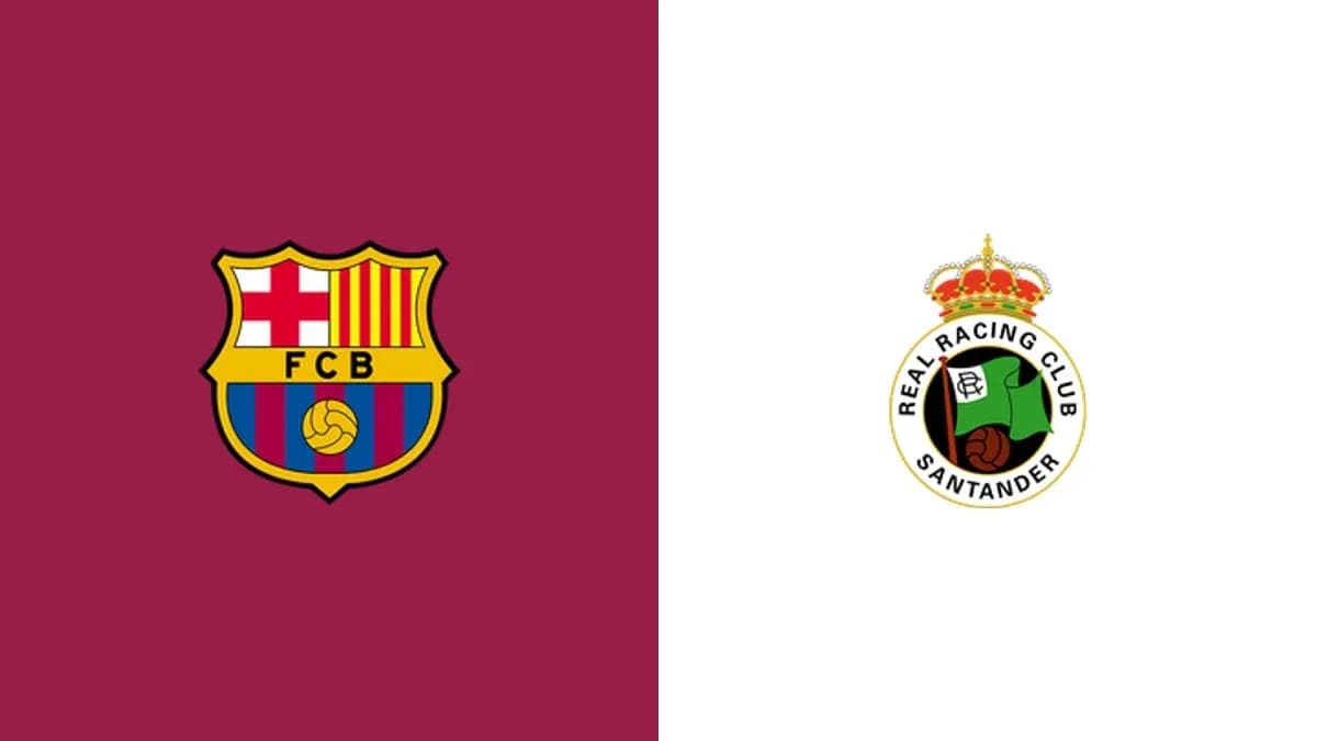 Logos de FC Barcelona et Real Racing Club Santander Logos de FC Barcelona et Real Racing Club Santander