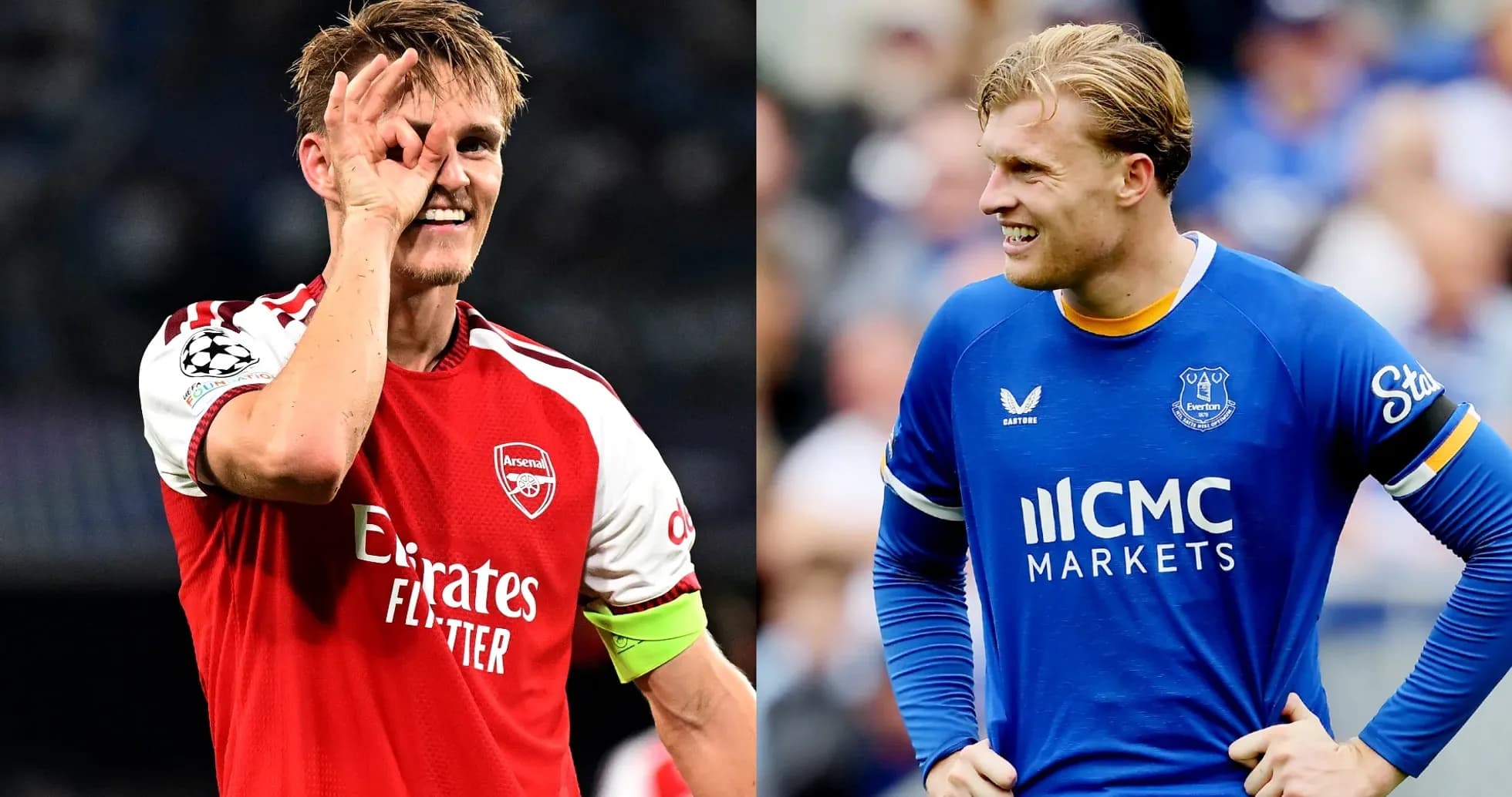 Joueurs d'Arsenal et Everton lors d'un match Joueurs d'Arsenal et Everton lors d'un match