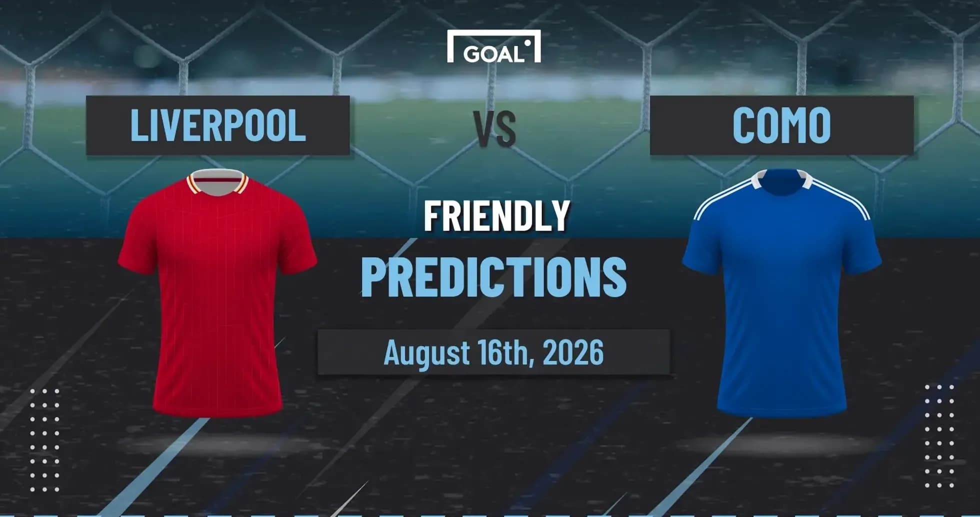 Liverpool vs Como friendly match predictions graphic Liverpool vs Como friendly match predictions graphic