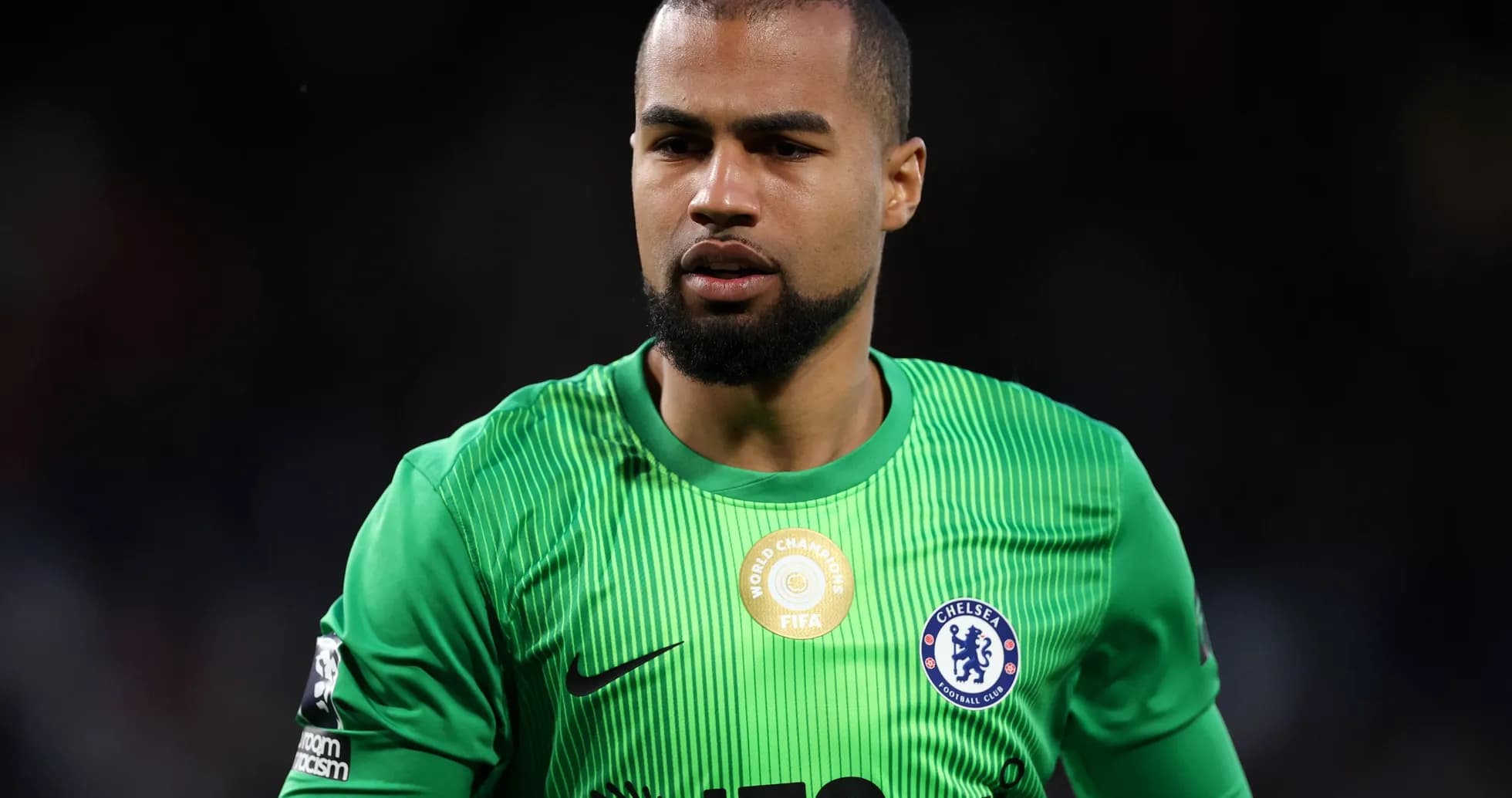 Gardien de but en maillot vert de Chelsea Gardien de but en maillot vert de Chelsea